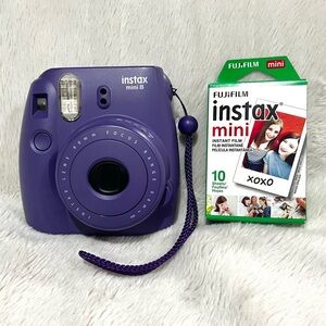 Fujifilm Instax Mini 8 Instant Camera (Purple) & 10 Pack of Film Included